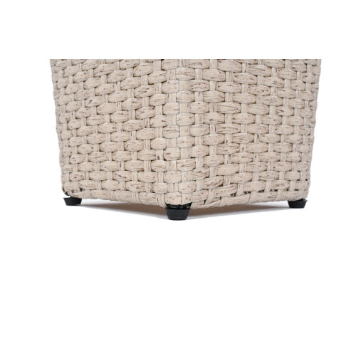 Beige Wicker Outdoor Flower Pots (2-Pack)