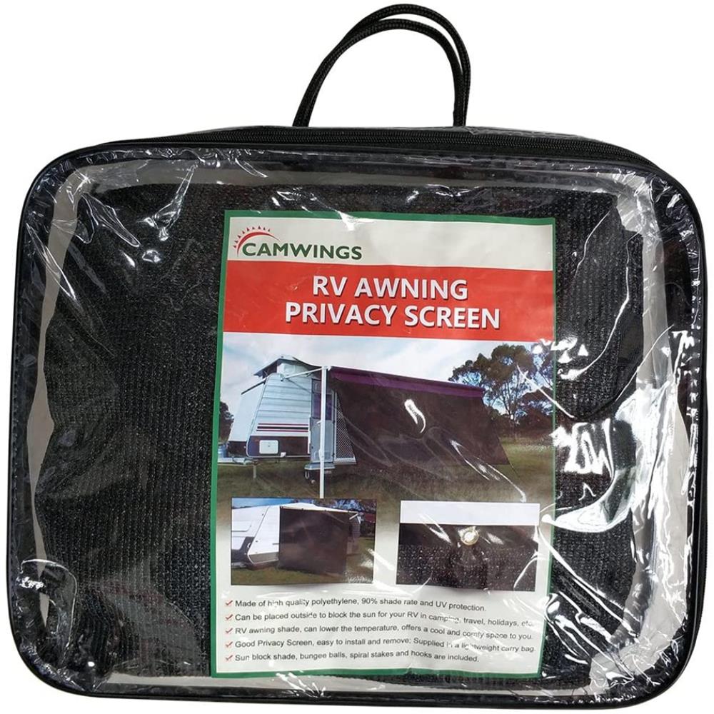 Origin RV Awning Privacy Side Sunblock Shade Drop, Black