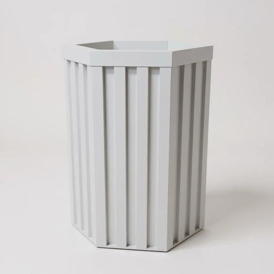 Hexagon Column Planter SM - White