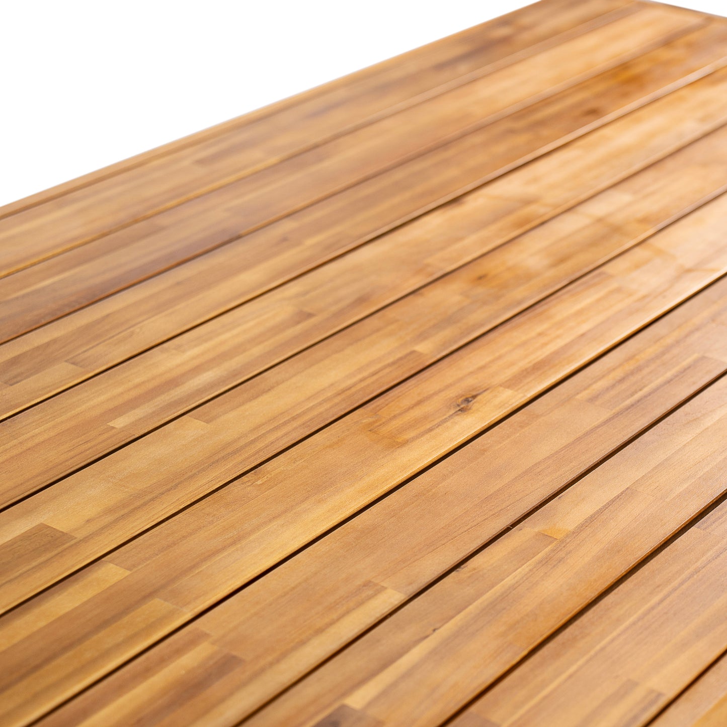 67" Acacia Wood Outdoor Dining Table , Ideal for Patio & Garden Gatherings, Teak Finish