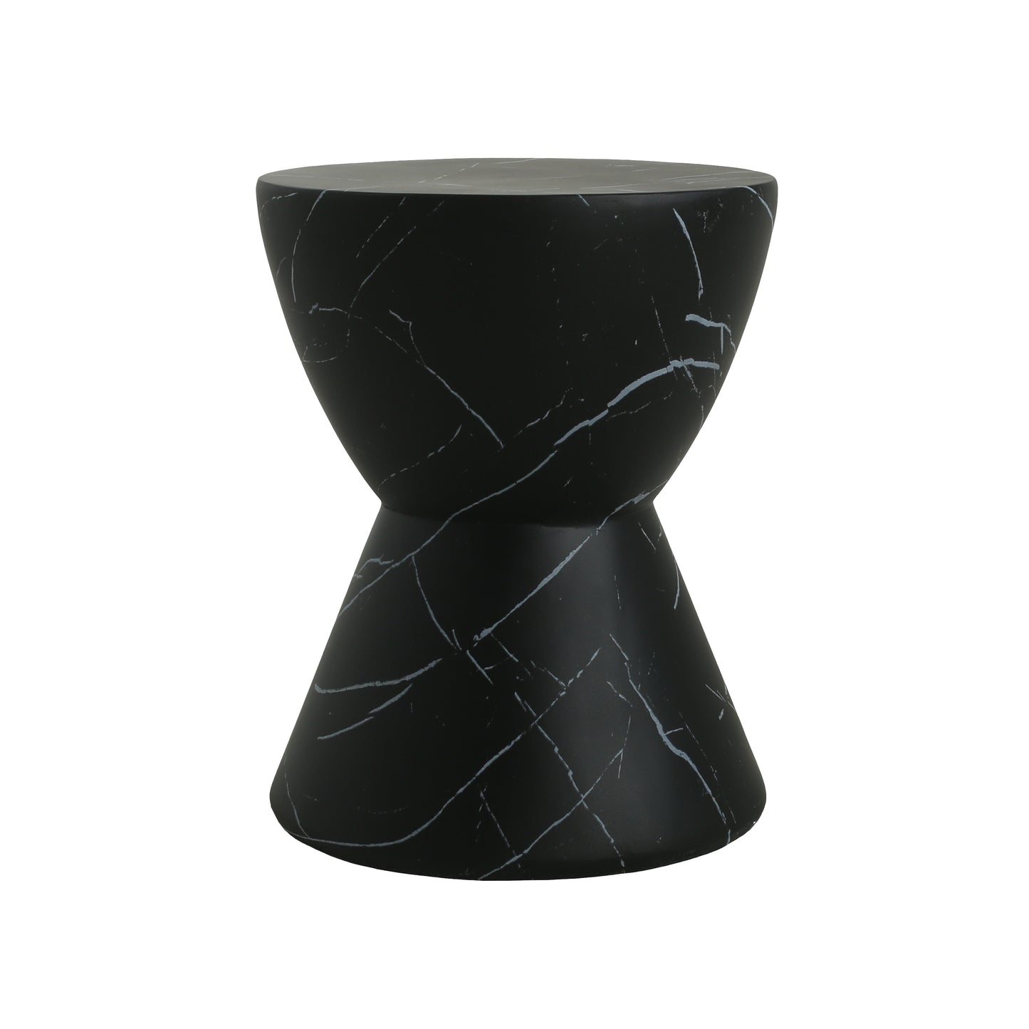 Outdoor Lightweight concrete MGO Side/End Table , Living Room Accent Table,Black Marble