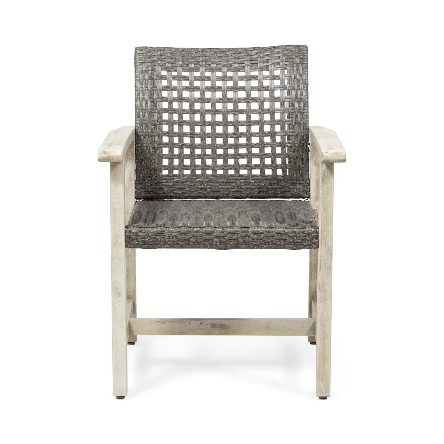HAMPTON WOOD AND WICKER DINING CHAIR( SET OF 2 )