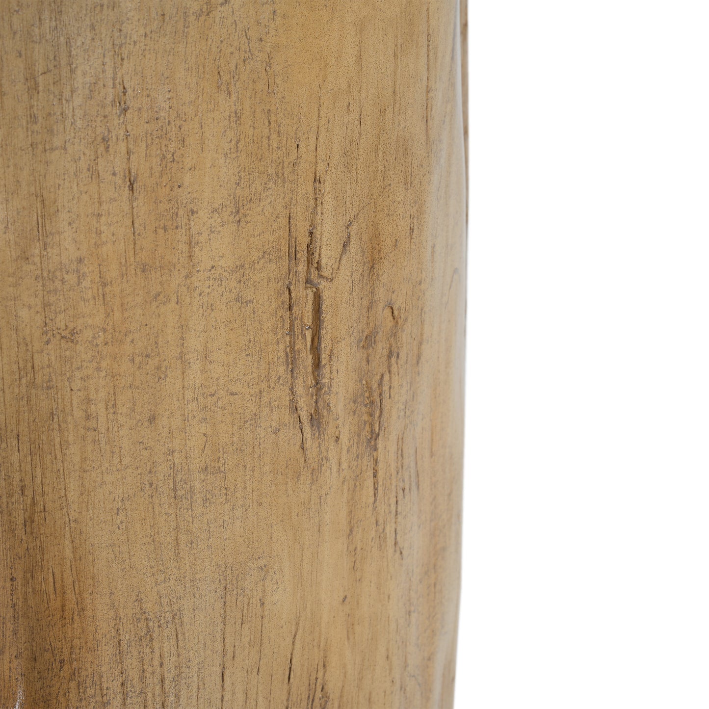 16.25 inch MGO Side Table, Hand-Painted Wood Stump Accent Table for Both Indoor and Outdoor Use
