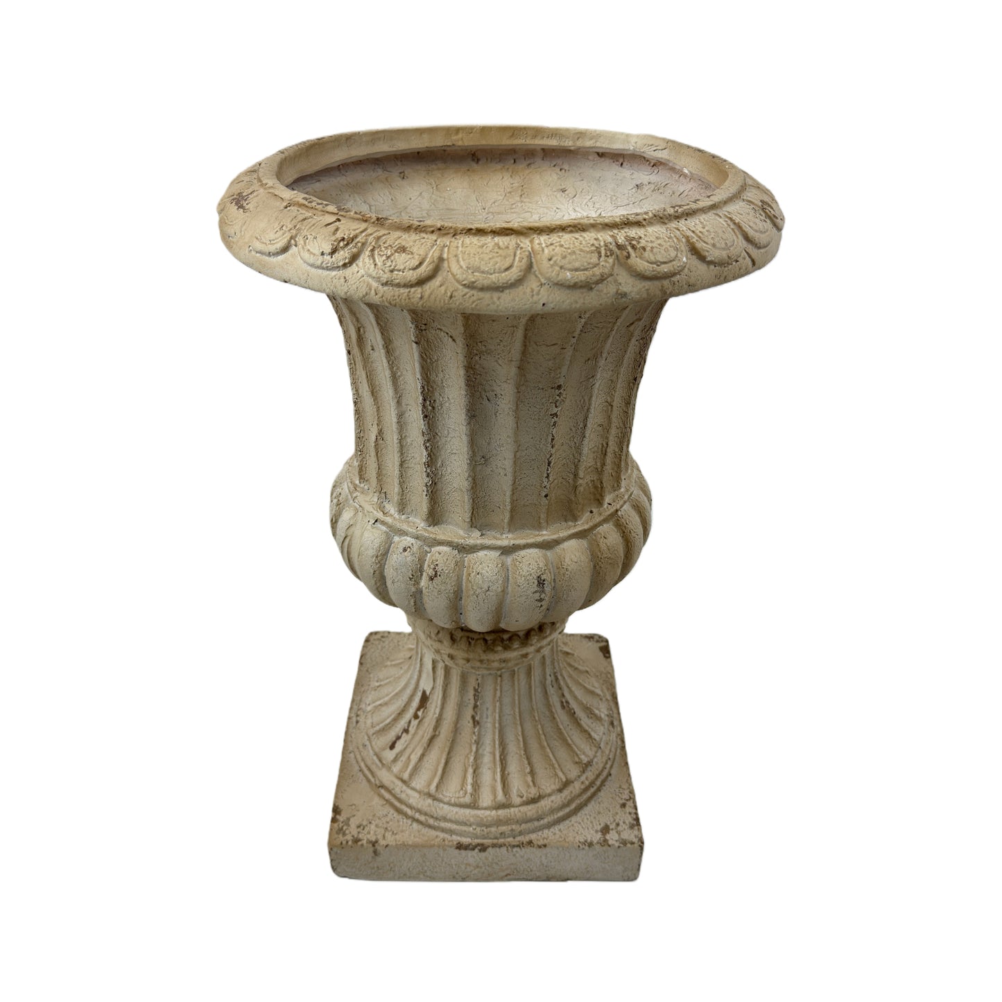 MGO Garden Planter, Garden decoration and planting,Color Antique White, Side 13.77"Wx13.77''Dx20.07"H