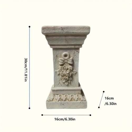 Garden Decorative Column, 12"Retro Elegant White Ancient Greek Style Roman Column, Suitable for Garden Decoration, Suitable for Weddings And Dining Tables, Multifunctional Indoor/outdoor Use, Perfect