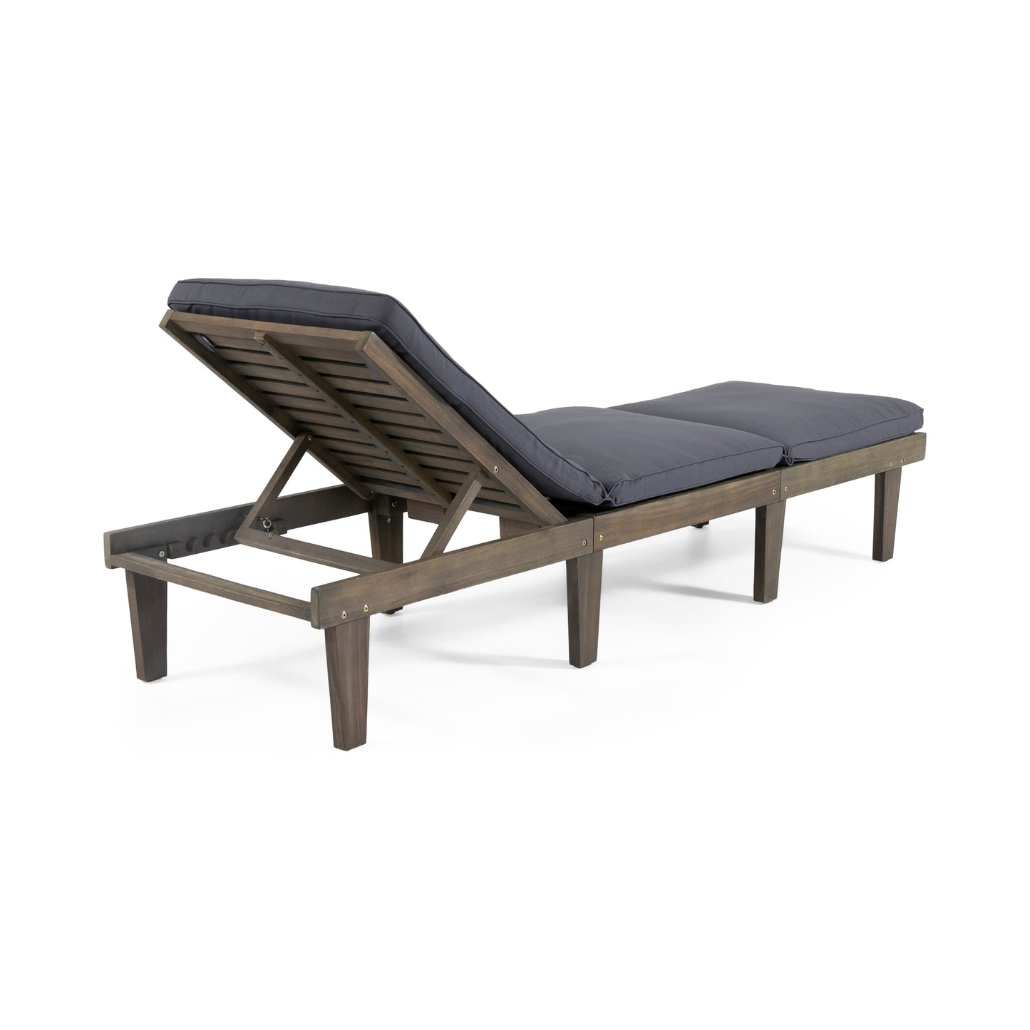ARIANA KD WOOD CHAISE LOUNGE W/ CUSHION