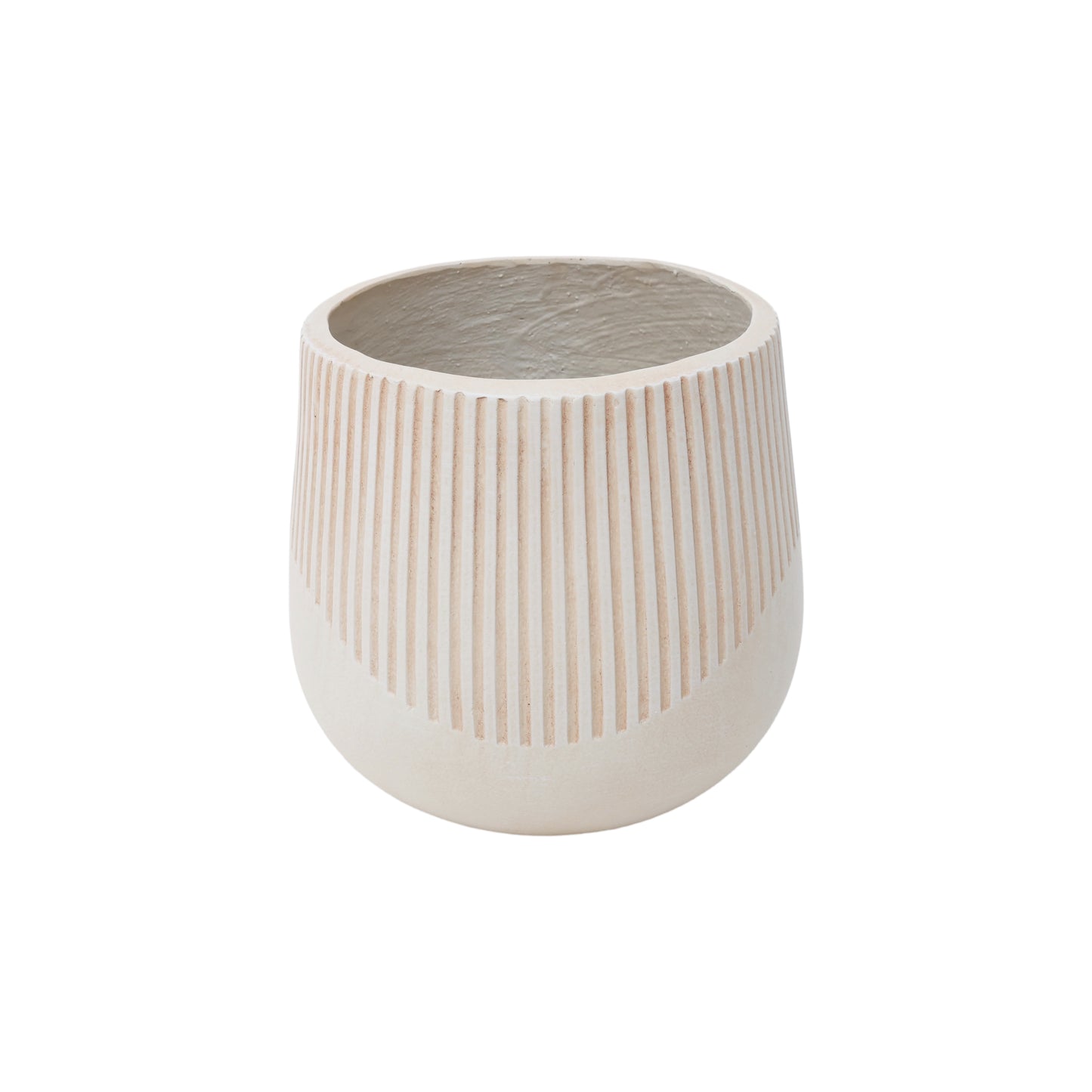 Large Outdoor Indoor Planter, 17.1"+13.38"+9" Dia Round Magnesium Oxide Planter Set of 3, Flower Pots with Drainage Holes,  Modern Design Planter for Home Garden Patio