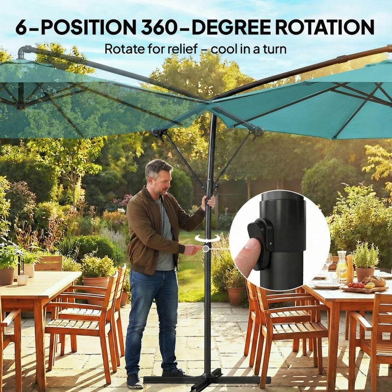 Large Outdoor Hanging Cantilever Umbrella,Patio Umbrella