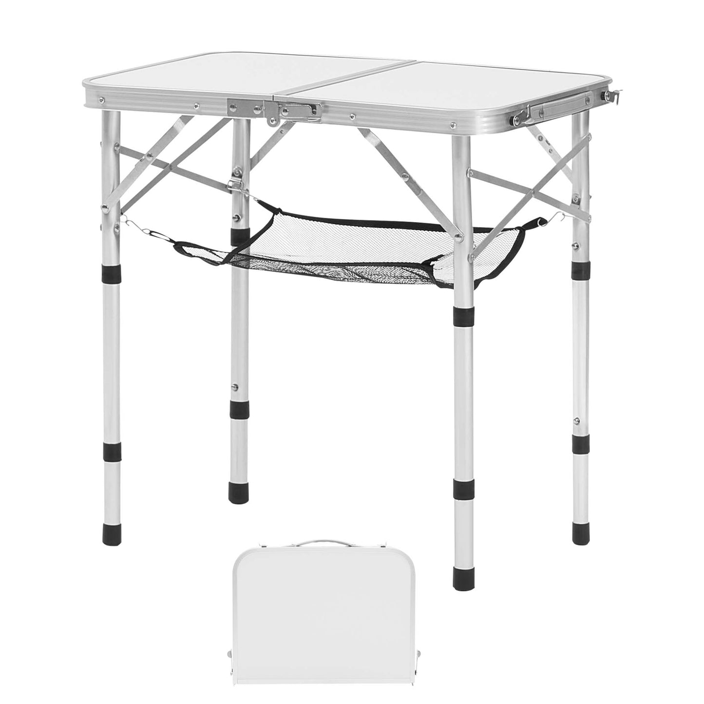 2ft Folding Portable Camping Table Aluminum Outdoor Table Adjustable Height