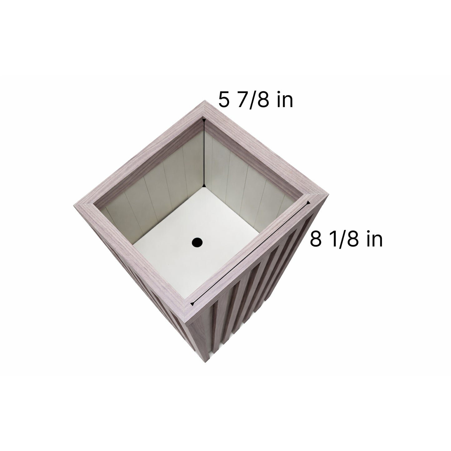 Square Grove Column Planter - Ash Brown