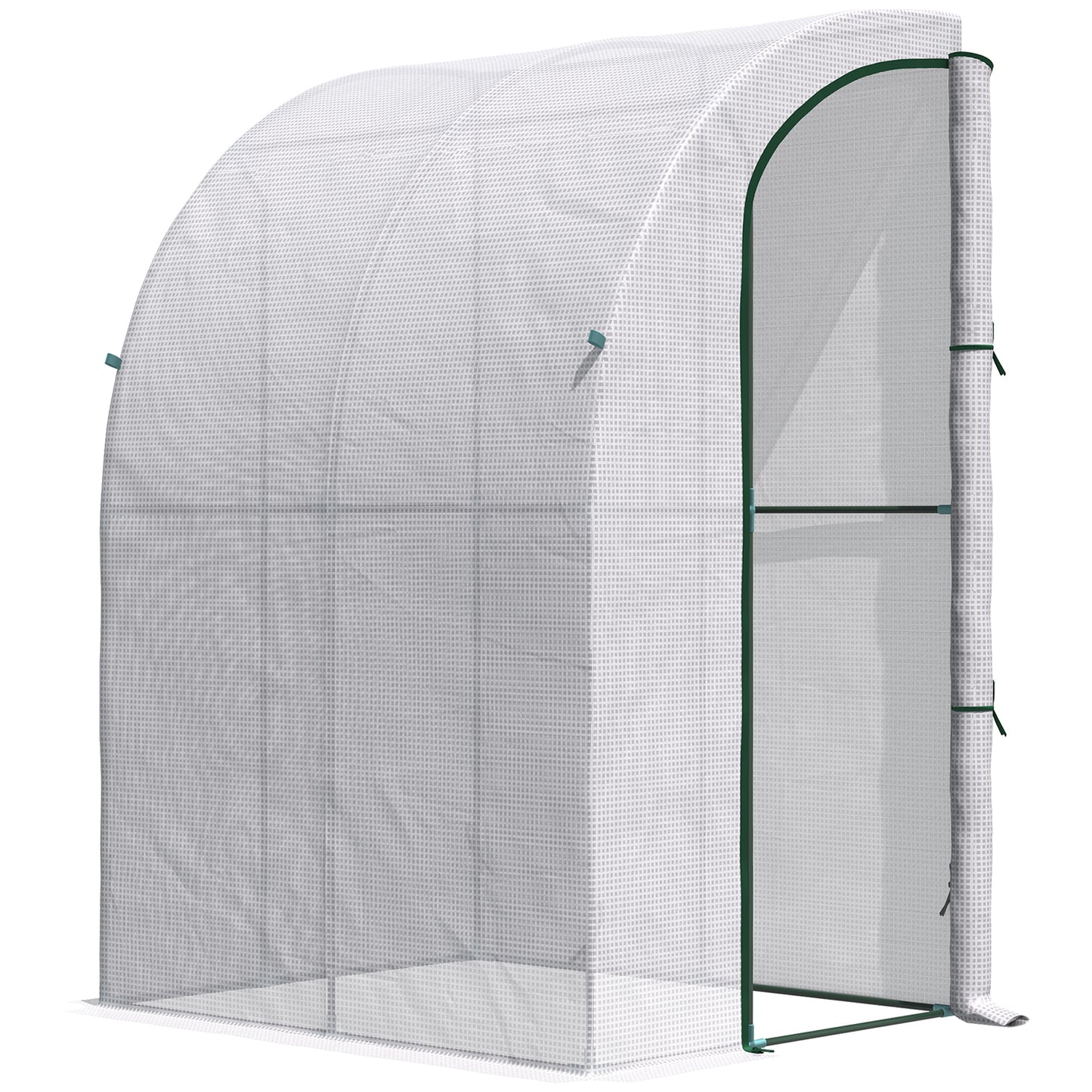 Outdoor Lean to Greenhouse, Walk-In Green House Plant Nursery