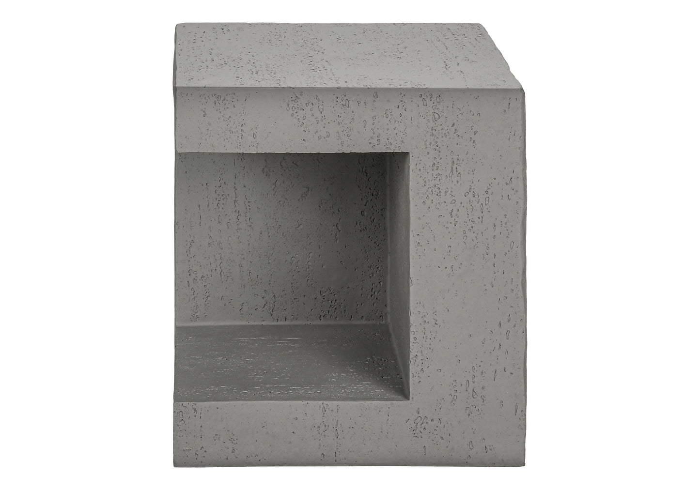 Accent Table, 25"h, Indoor Or Outdoor, Side Table, Nightstand, End, Square, Bedroom, Living Room, Grey, Contemporary, Modern
