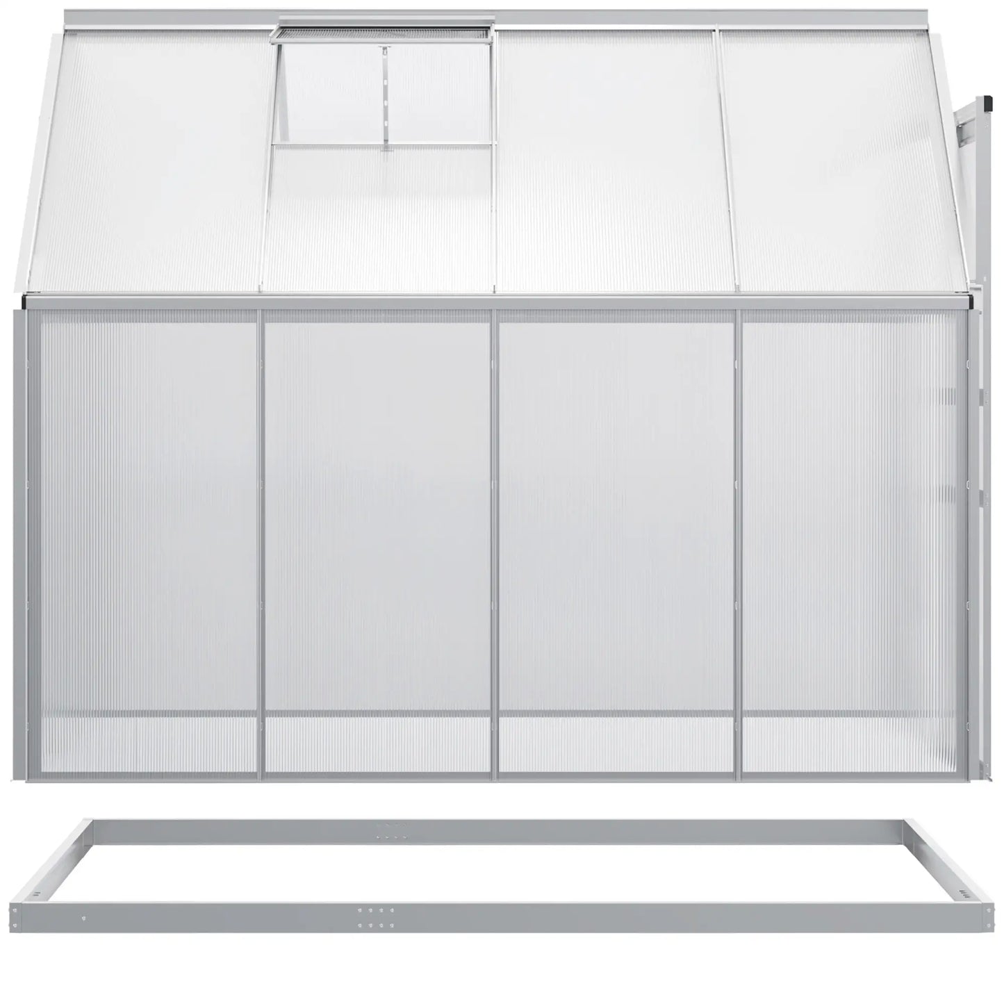 Silver  Outdoor Greenhouse 8' x 6'Walk-in Garden Greenhouse  for Winter