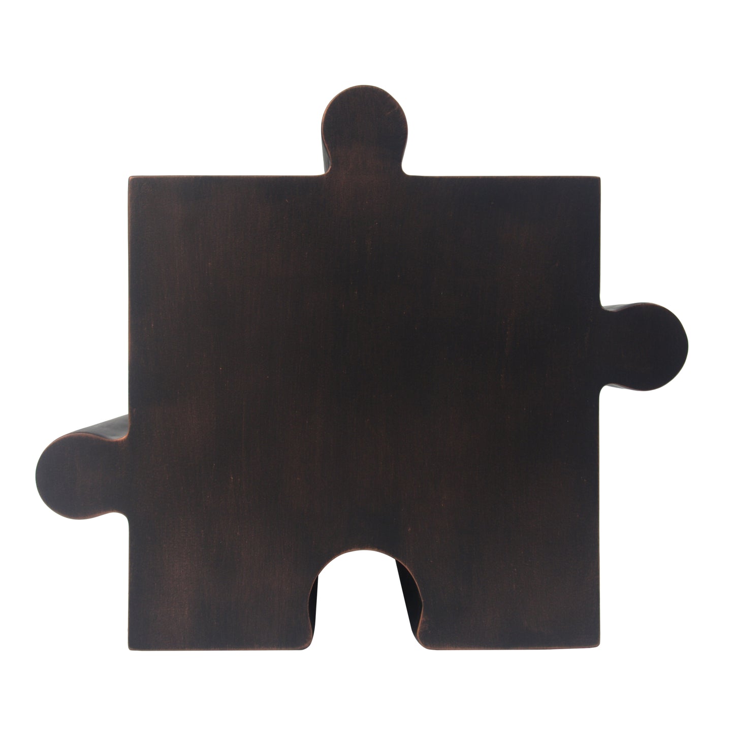 2-Piece Artistic Puzzle Table Set,Modular MGO Side Tables with Interlocking Design (1 Convex & 1 Concave), 200lb Capacity for Indoor & Outdoor, Antique Copper Color