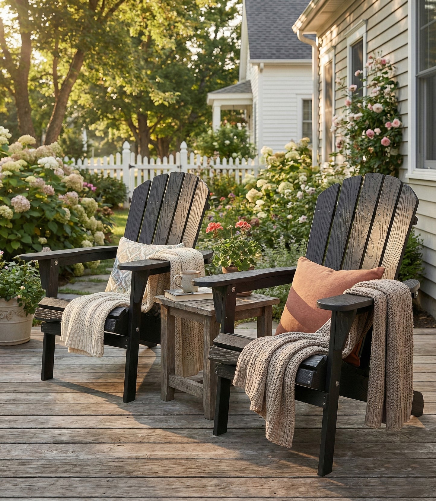 Wood Lounge Patio Chair for Garden Outdoor Wooden Folding Embossed Adirondack Chair Solid Wood Lounge Patio Chair with Wood Grain