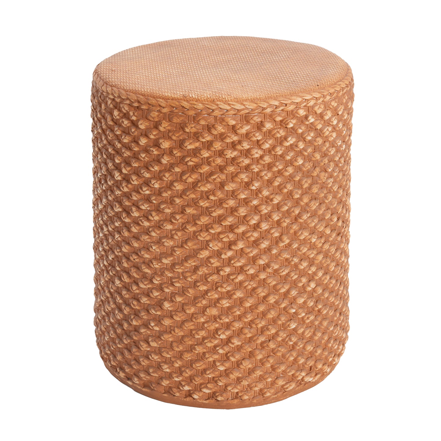 Evie Outdoor Patio Round MGO Side Table, Brown