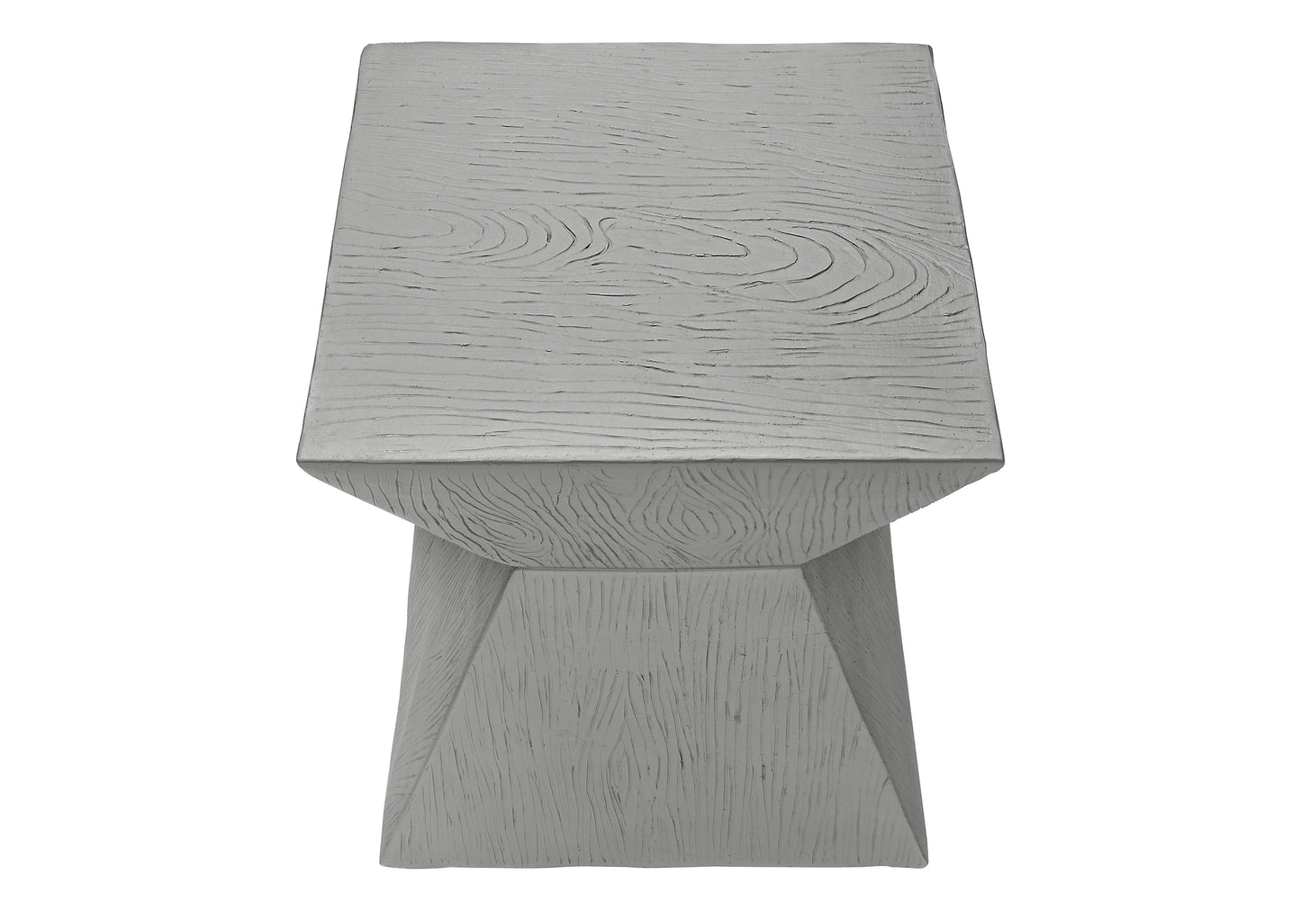 Accent Table, 25"h, Indoor Or Outdoor, Side Table, End, Nightstand, Bedroom, Living Room, Grey, Contemporary, Modern
