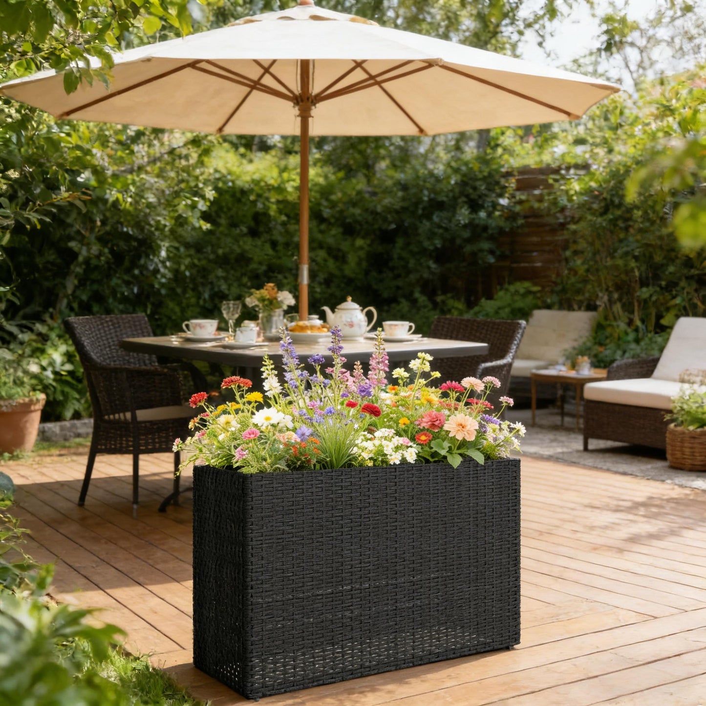 Outdoor Planter Box,Modern Elevated Planter Box,Raised Garden Bed