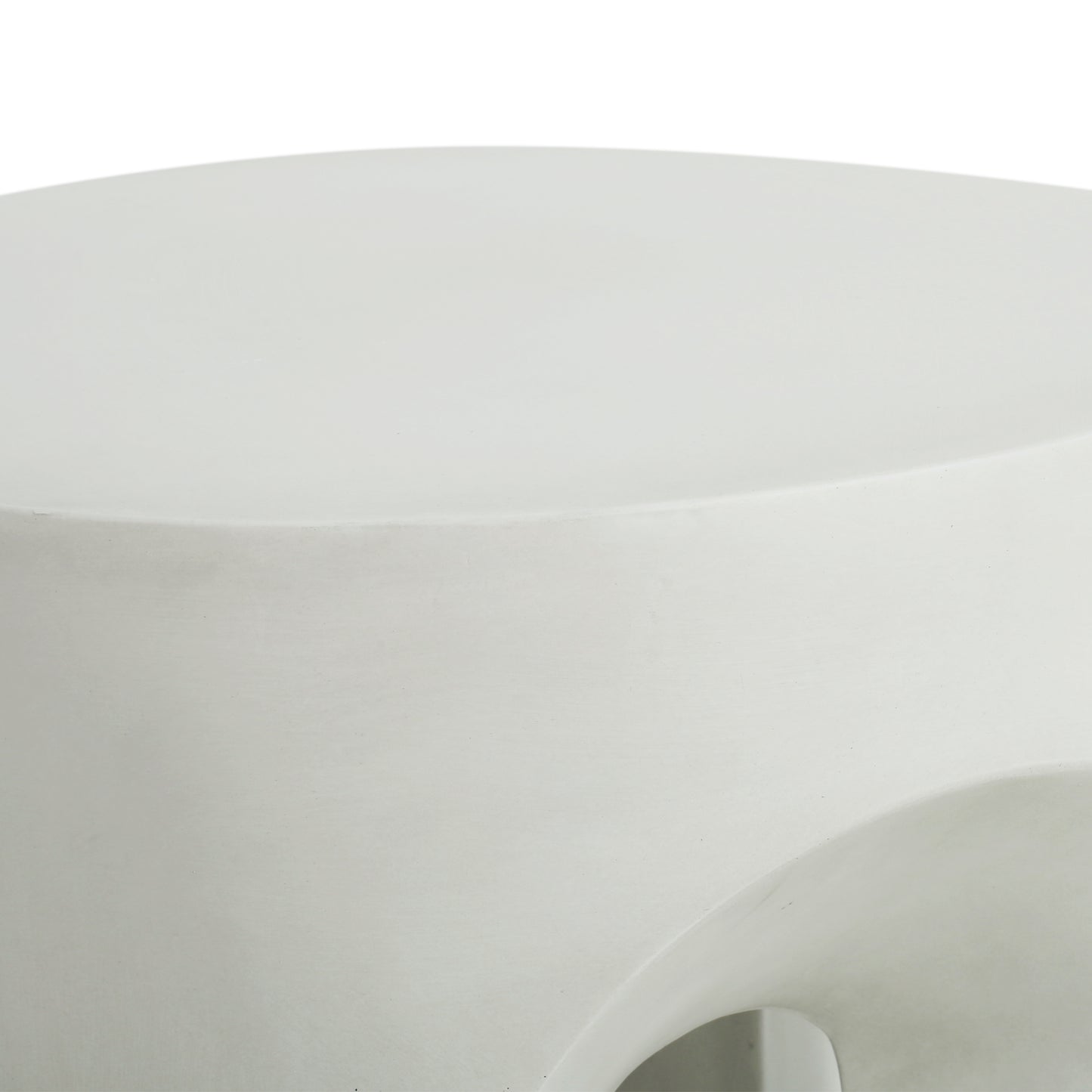 Outdoor MGO Round Top Side Table/End Table, Living Room Accent Table,Antique White