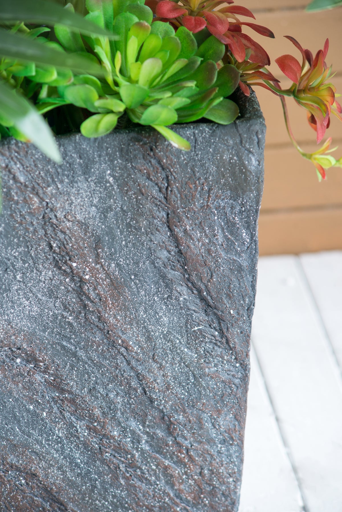 9.4x9.4x18.1" Cement Planter Large, Indoor Outdoor Garden Functional  Decor