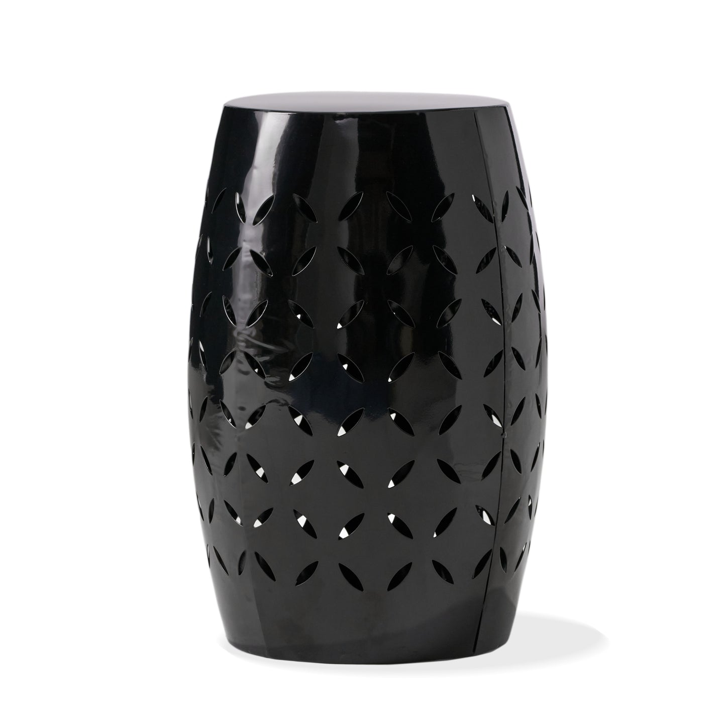 LILAC 12" Accent Side Table, Cylindrical Design End Table for Living Room, Family Room, or Entryway, Industrial Style,Coffee Side Tables for Indoor Outdoor, Black Color