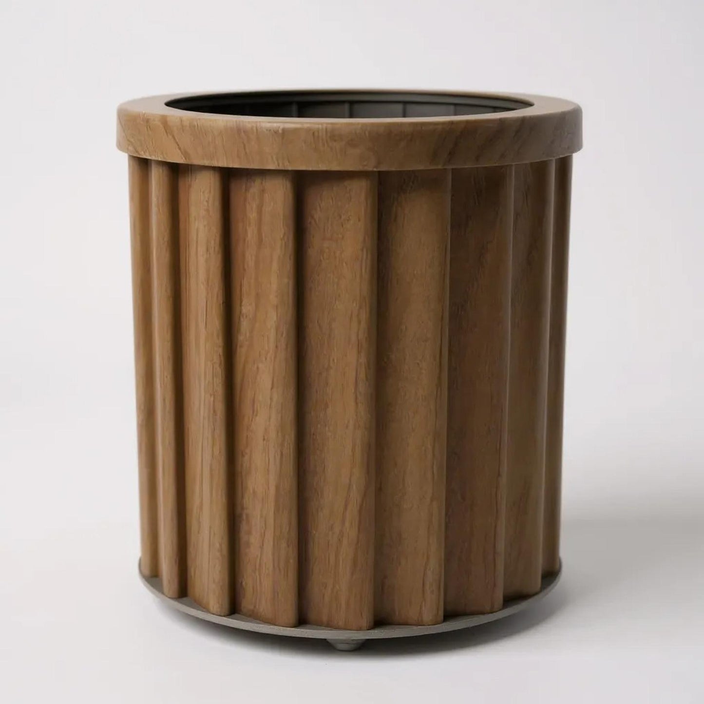 Round Strata Column Planter SM - Medium Brown
