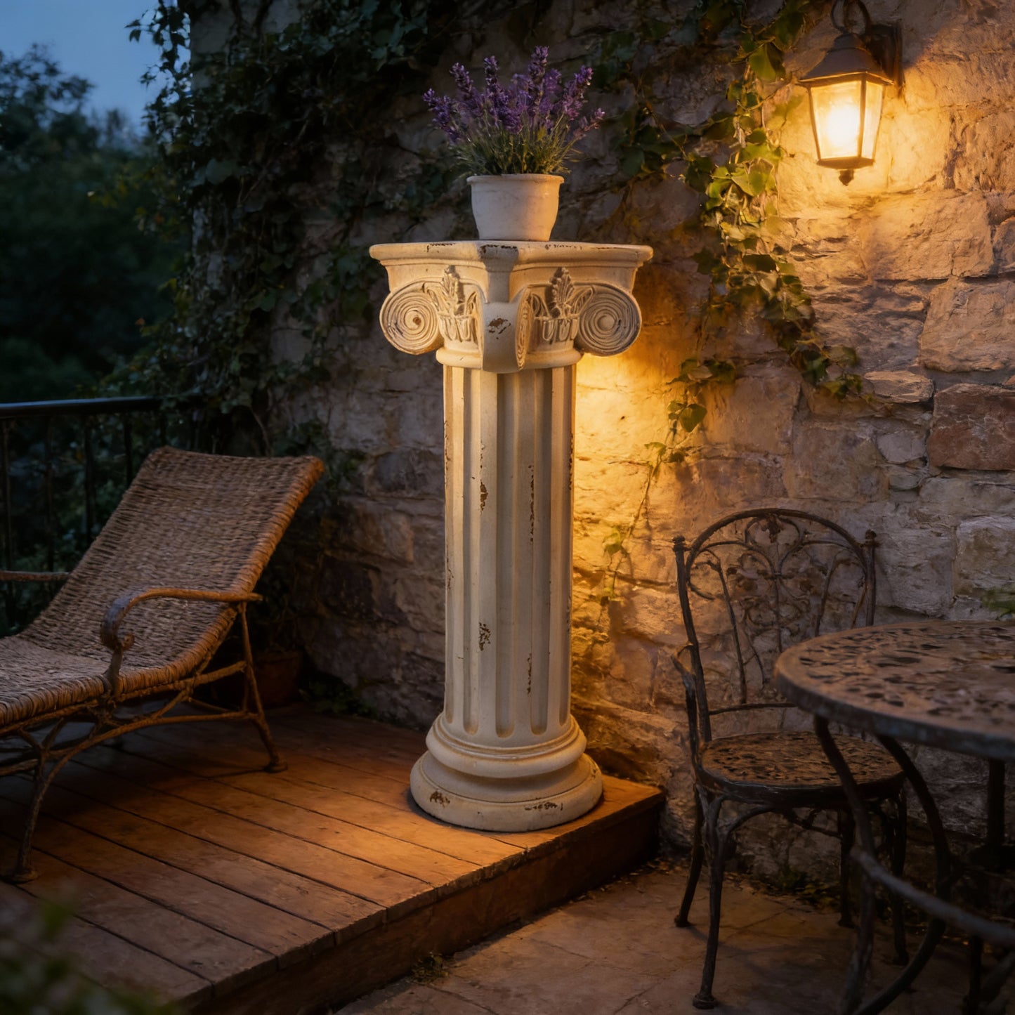 Pedestal Column Plant Stand 28.93'' Tall Roman Column with Base Roman Pillar Greek Column Magnesium Oxide Statue Sculpture Pedestal Stand Holder for Indoor Outdoor Wedding Birthday Party decorate