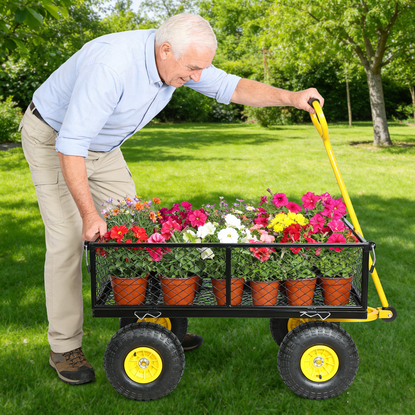 Wagon Cart Garden cart trucks make it easier to transport firewood