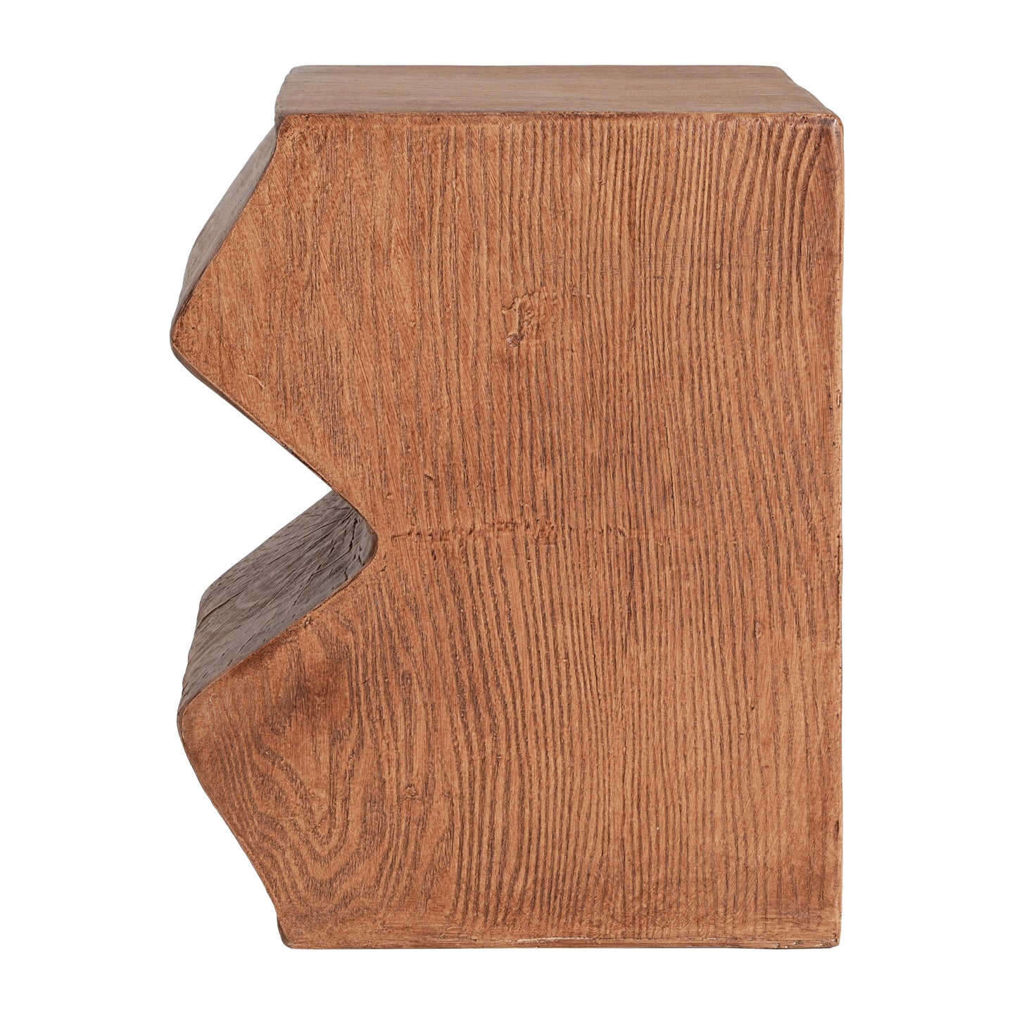 MGO Side Table, Set of 2 Rectangular Outdoor Side Tables, Decorative Garden Stools for Indoor Outdoor, Accent Table,Patio Side Table,Nesting End Table,Faux Wood Natural Color