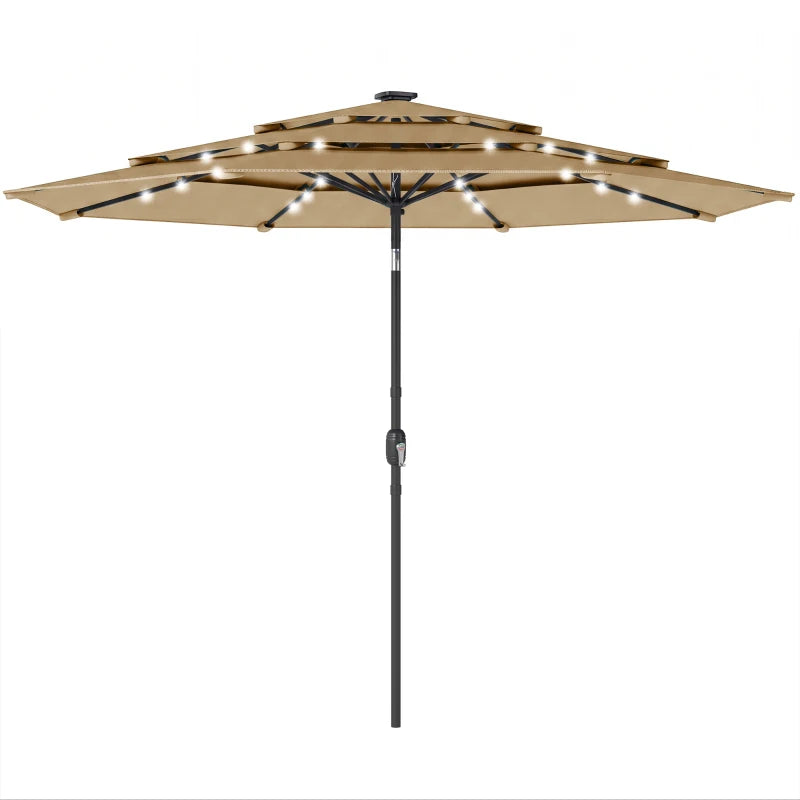 Backyard Umbrella,3 Tier Outdoor Table Umbrella,Outdoor Patio Umbrella (Only Umbrella)