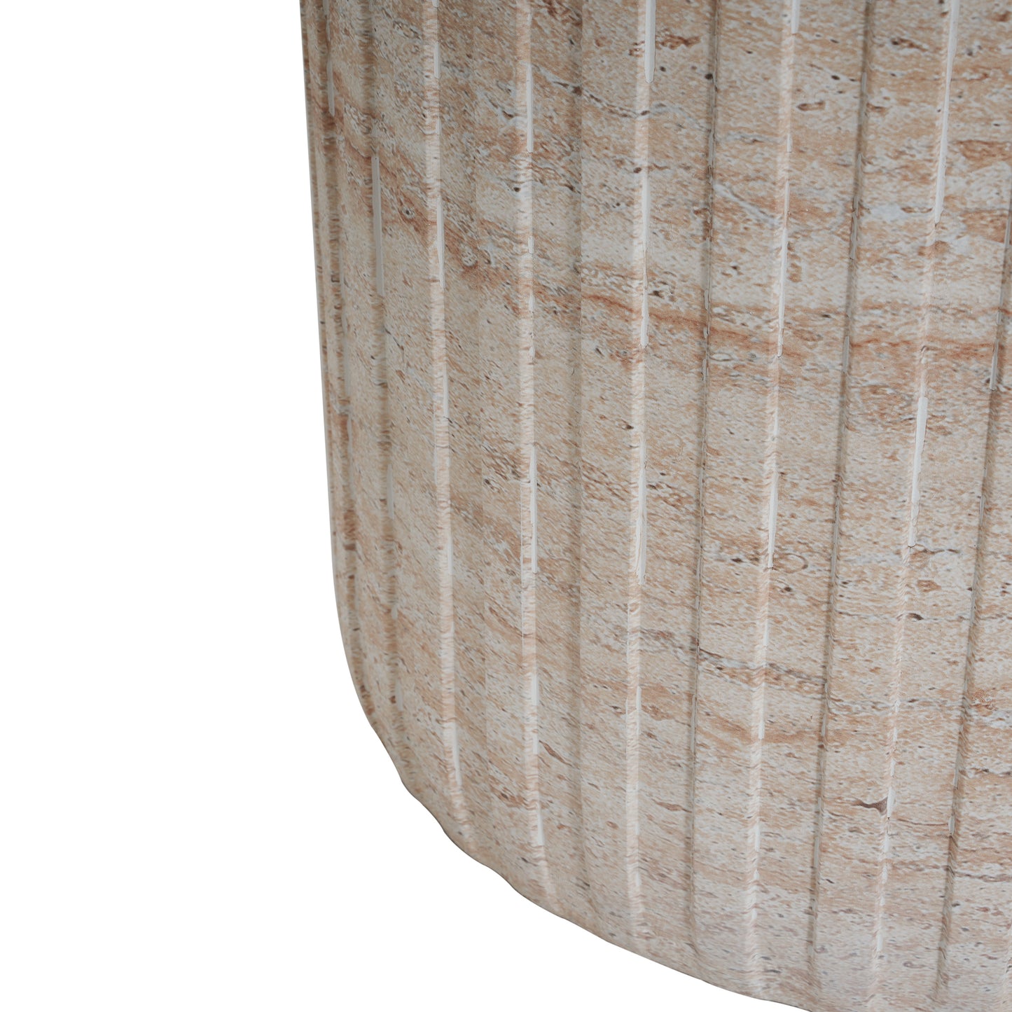 Outdoor/Indoor Lightweight Concrete Side Table,Travertine Finish