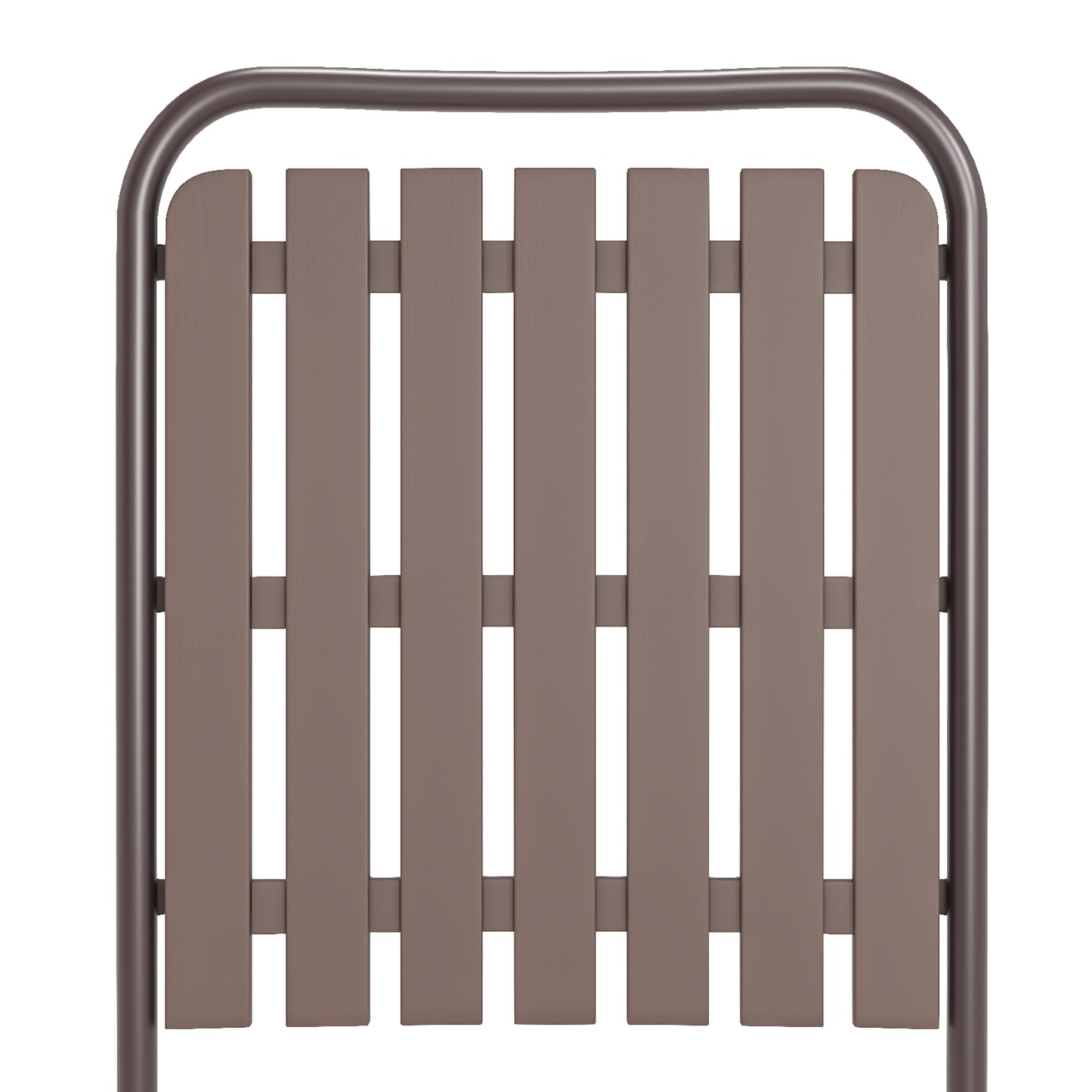 BROWN - [Instant Setup] 2-Piece Folding Chair, No Assembly Required, 350lb Capacity, Rust-Resistant & Stain-Proof for Balcony/Garden