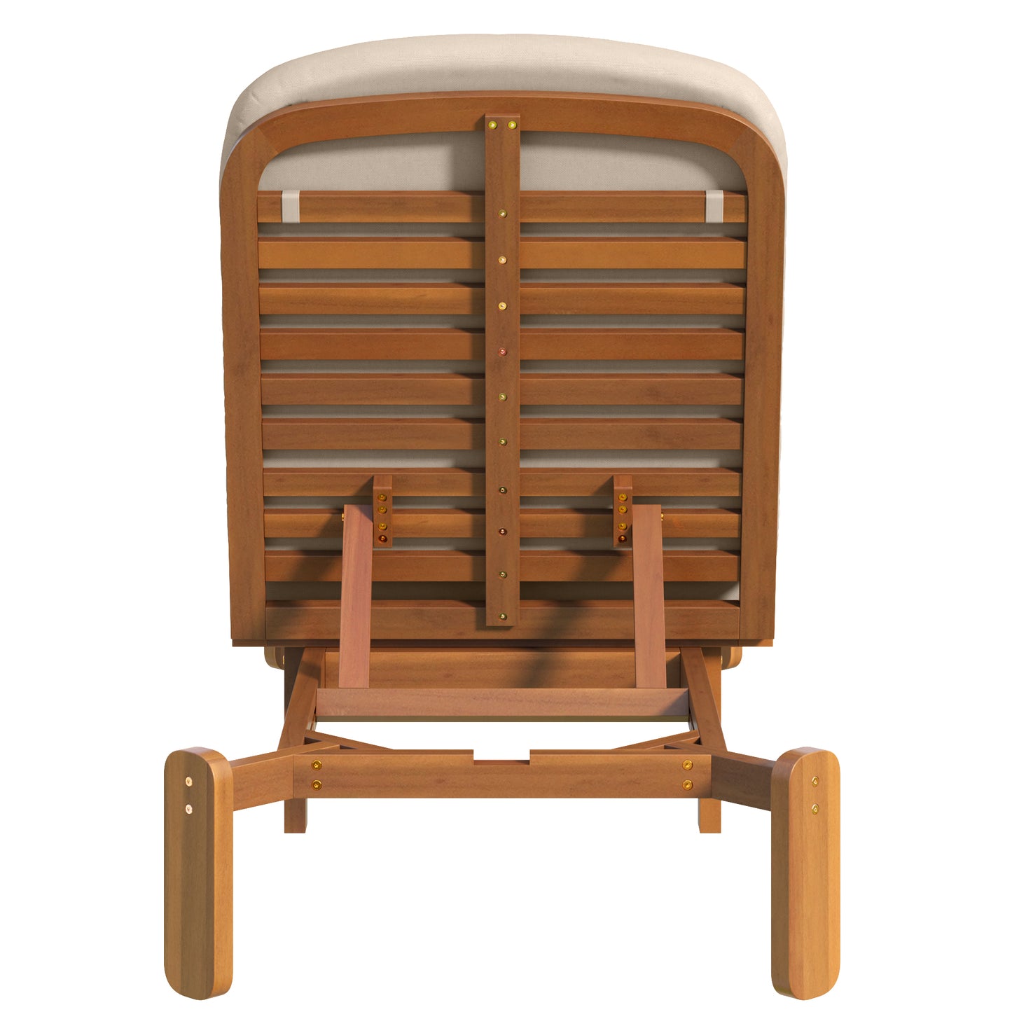 Outdoor Chaise Lounge Adjustable Patio Chaise Outdoor Reclining Chair Pool Lounge Chair with Adjustable Backrest for Patio, Poolside or Beach, Brown