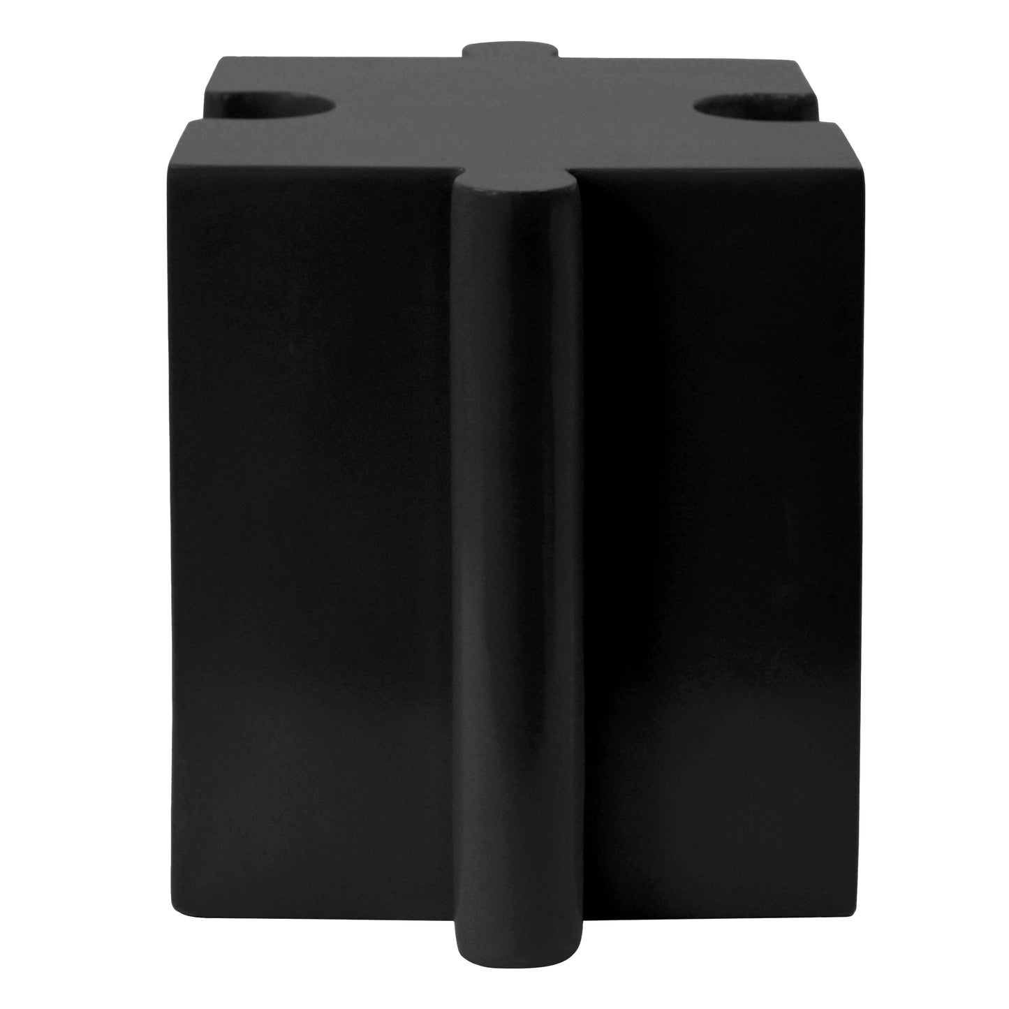 Puzzle Art Side Table, Modular Concave Edge MGO Table - Buy Singles or Combine for Custom Layouts, Indoor & Outdoor,Black Color