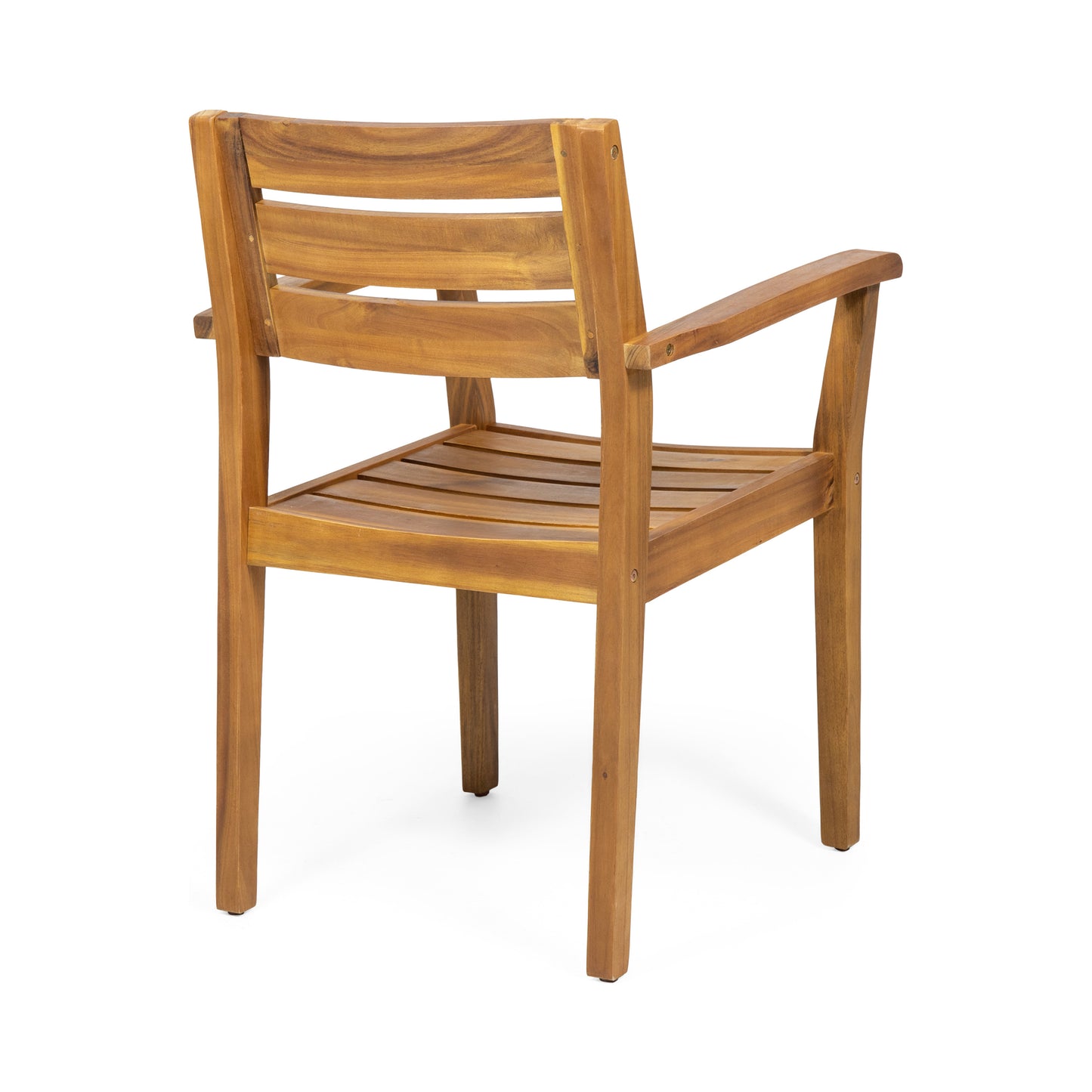 STAMFORD Dining Chairs Set of 2,Acacia Wood Patio Armchair,for Backyard, Poolside, Garden,Teak