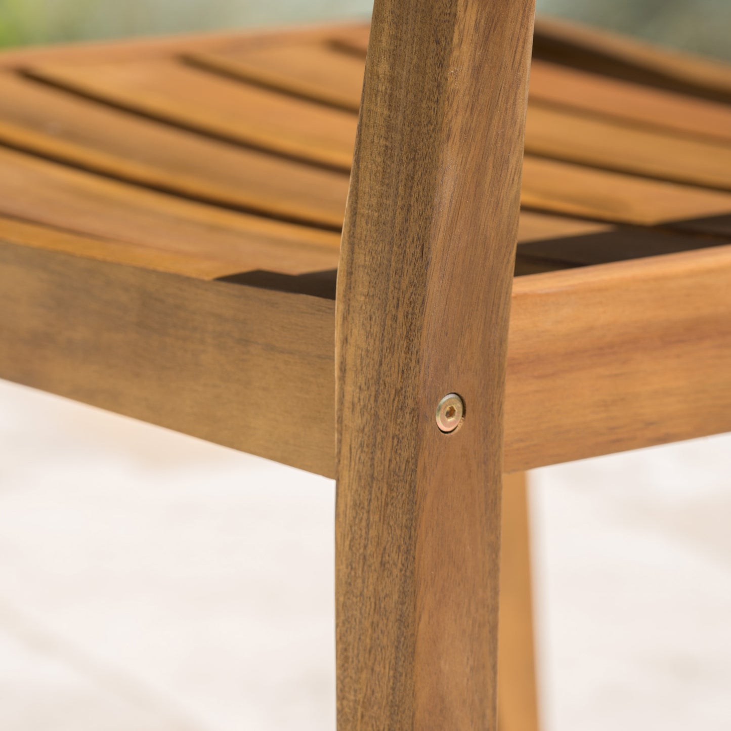 STAMFORD Dining Chairs Set of 2,Acacia Wood Patio Armchair,for Backyard, Poolside, Garden,Teak