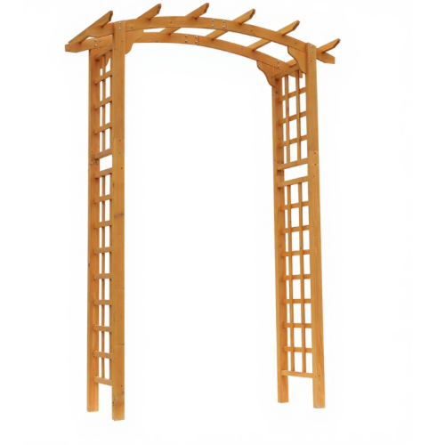 90 in. x 63 in. Wood Arbor, Wedding Arch for Ceremony, Outdoor Garden Pergola Arch Trellis for Plant Climbing