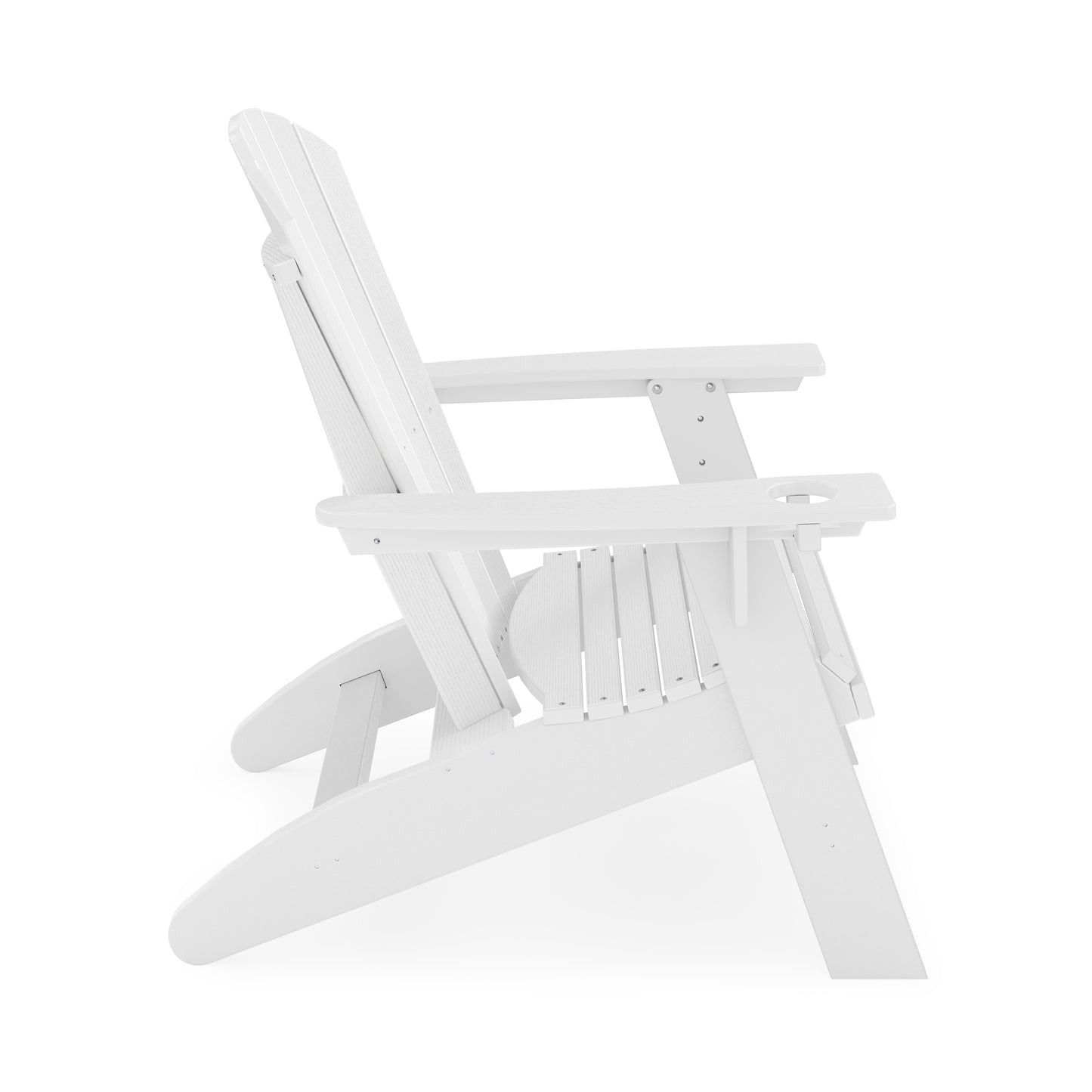 White Adirondack Chair – Sturdy HDPE Poly Lumber for Poolside, Patio, and Garden Relaxation