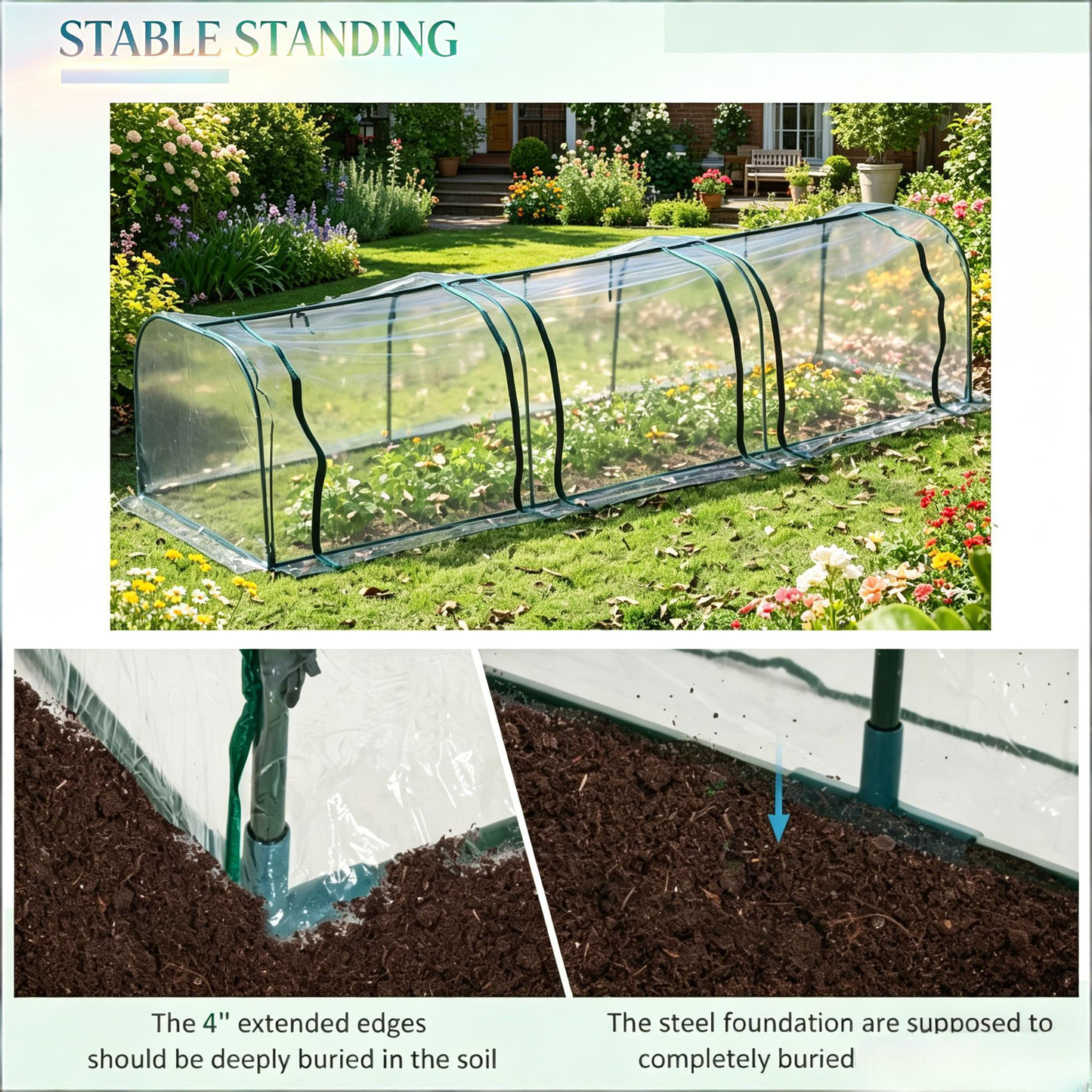 Portable Greenhouse,Mini Greenhouse,Tunnel-Style Greenhouse