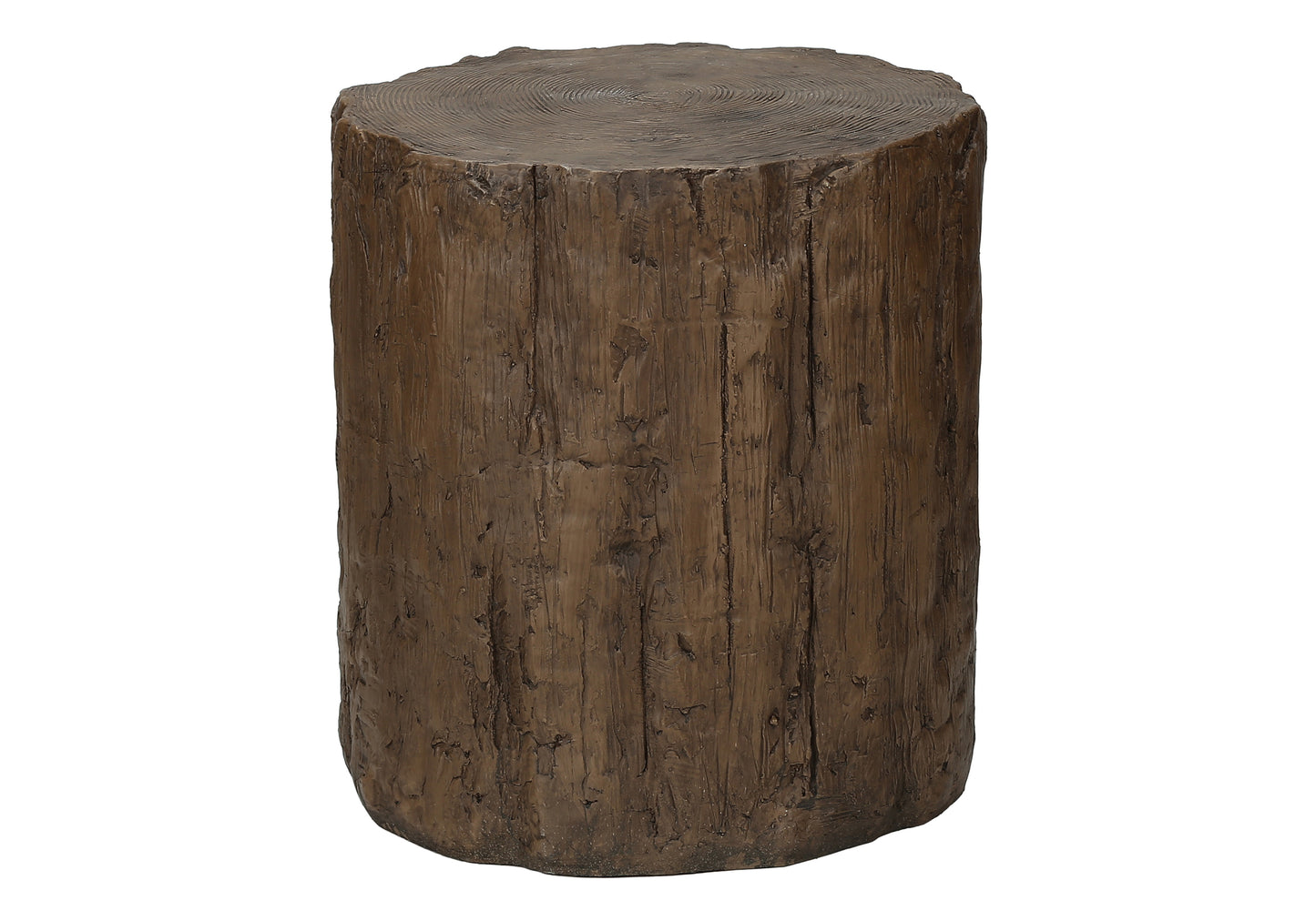 Accent Table, 25"h, Indoor Or Outdoor, Drum, End, Nightstand, Round, Side Table, Living Room, Bedroom, Walnut, Contemporary, Modern
