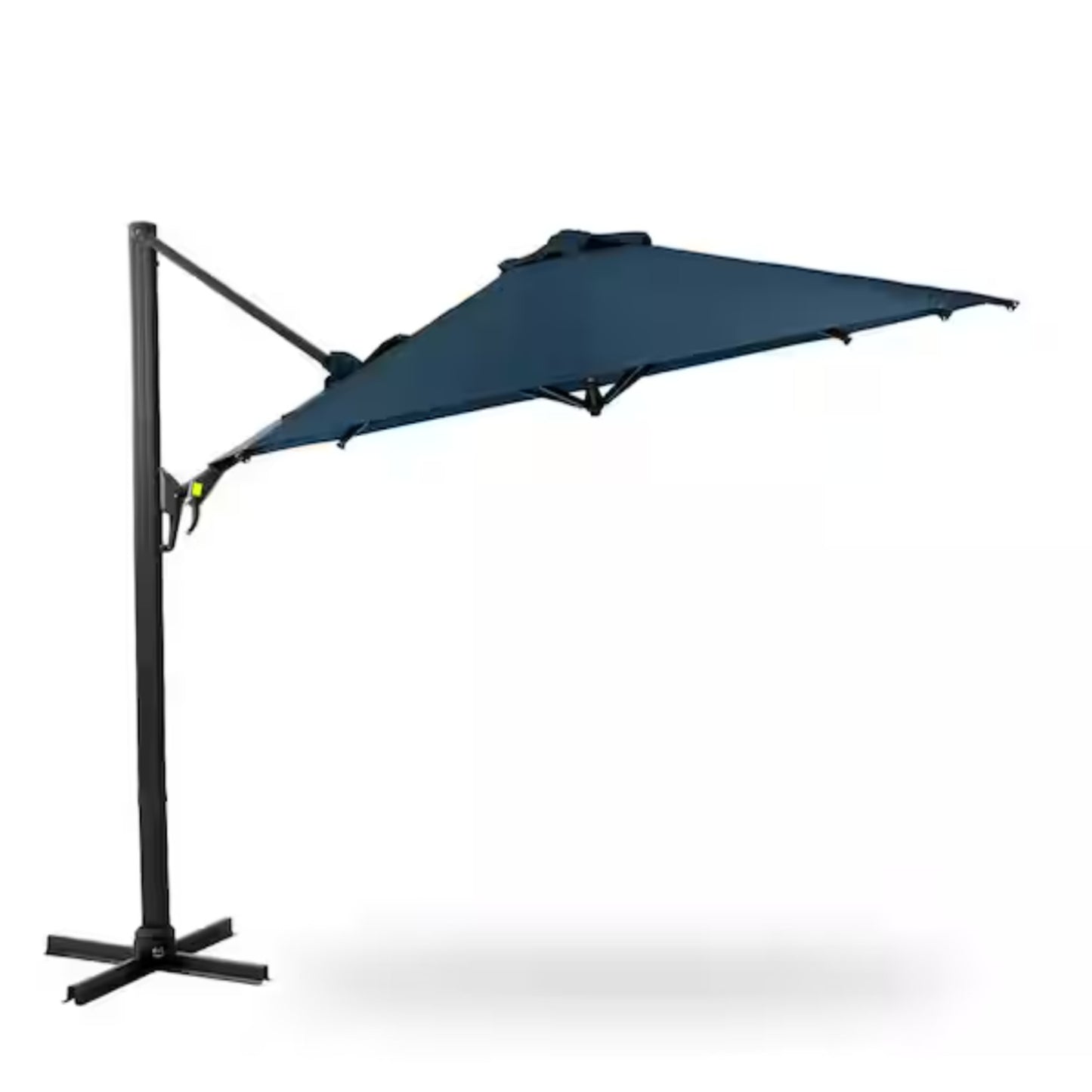 10 Ft Blue Square Large Cantilever Patio Umbrella with 360° Rotation & Tit Adjustment and Heavy Duty Offset Polyester Canopy Deck Umbrella without base.