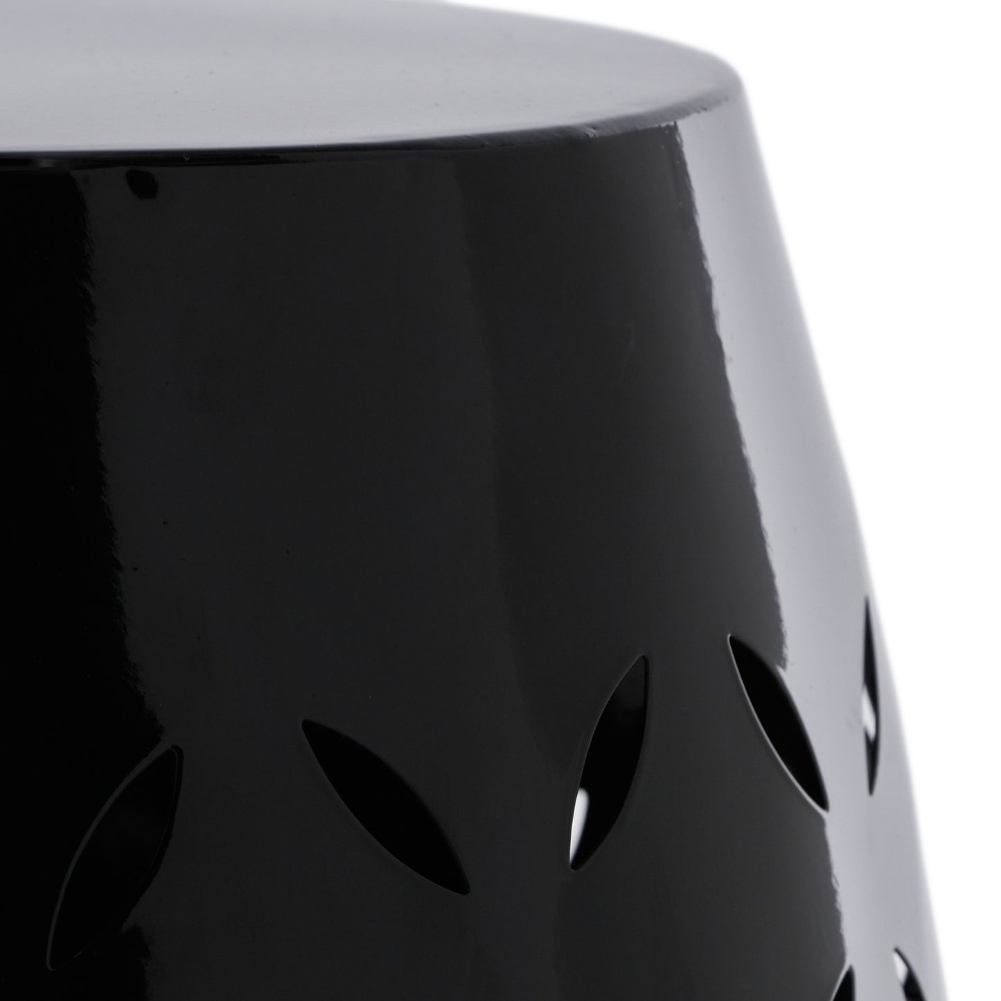 LILAC 12" Accent Side Table, Cylindrical Design End Table for Living Room, Family Room, or Entryway, Industrial Style,Coffee Side Tables for Indoor Outdoor, Black Color