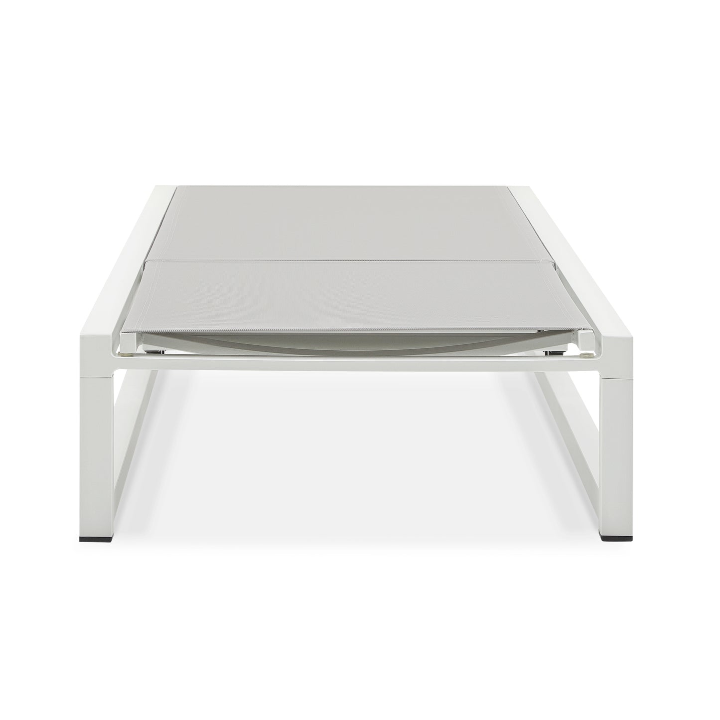 5-Level Adjustable 2-Piece Outdoor Chaise Lounge, Durable Aluminum Frame & Textilene Mesh, Perfect for Patio/Poolside