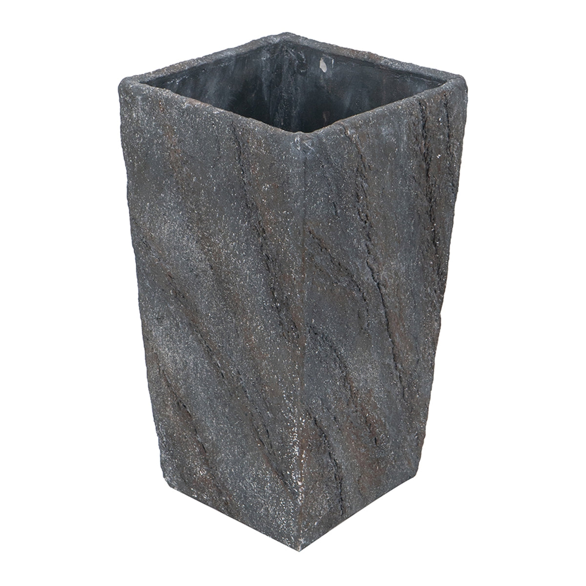 9.4x9.4x18.1" Cement Planter Large, Indoor Outdoor Garden Functional  Decor