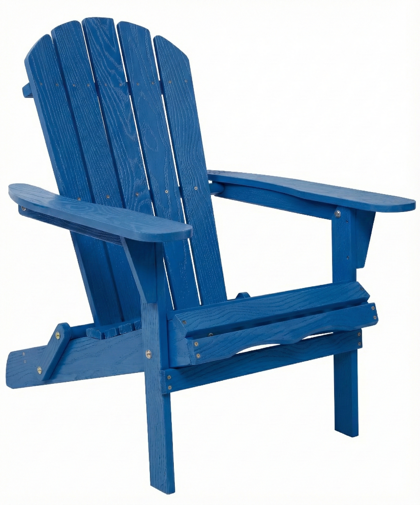 Wood Lounge Patio Chair for Garden Outdoor Wooden Folding Embossed Adirondack Chair Solid Wood Lounge Patio Chair with Wood Grain