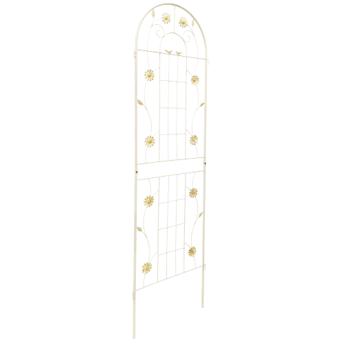 White 4-Pack 19.7 x 71 in. H Rustic Iron Arch Decoration Garden Trellis, Perfect for Supporting Climbing Plants Outdoor