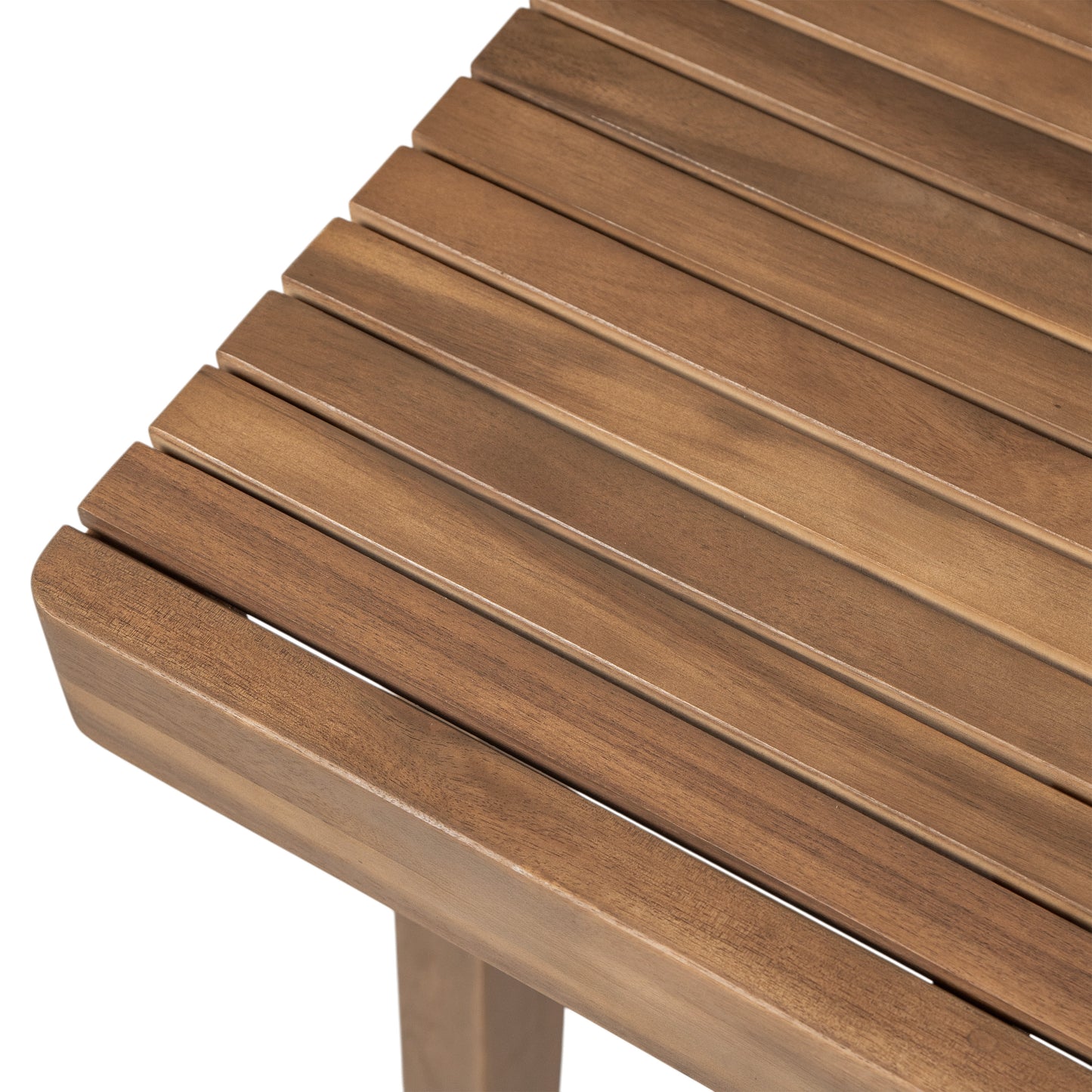 69" Acacia Wood Outdoor Dining Table with Slatted Top, 300 lbs Weight Capacity, Ideal for Patio & Garden Gatherings, Brown