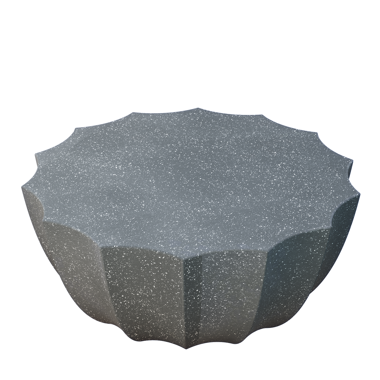 35.43" Modern Outdoor and Indoor Waterproof Coffee Table, Durable MgO Cement Design, Suitable for Terraces, Gardens, Backyards and Living Rooms ( Grey)