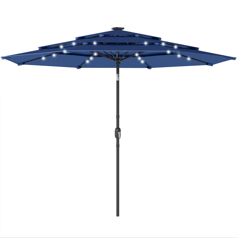 Garden Umbrella,3 Tier Outdoor Table Umbrella,Outdoor Patio Umbrella (Only Umbrella)