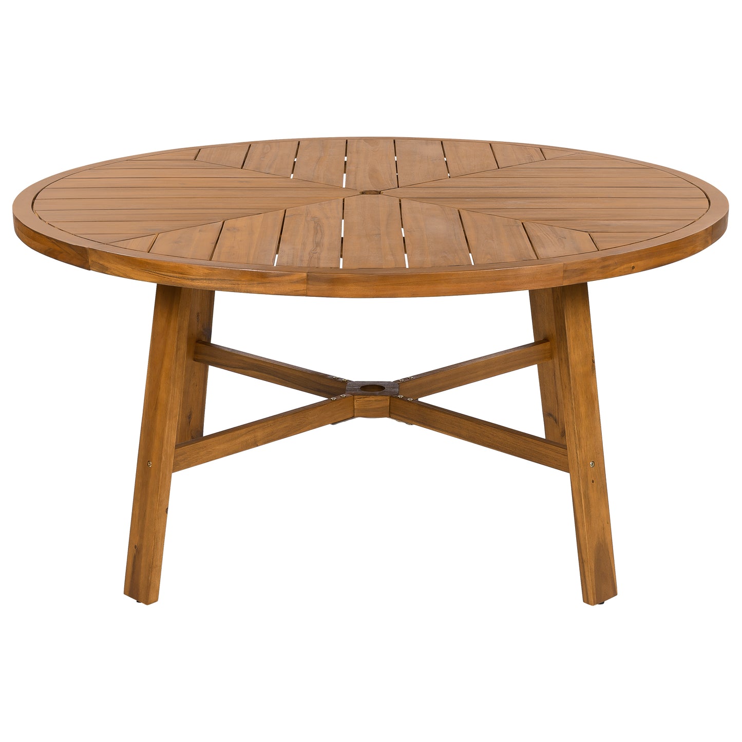 Outdoor Dinning Table with an Umbrella Hole for Patio, Backyard, Garden,
